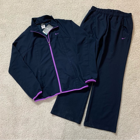 Nike Pants & Jumpsuits Nwt Womens Nike Navy Blue Purple Dri Fit 2